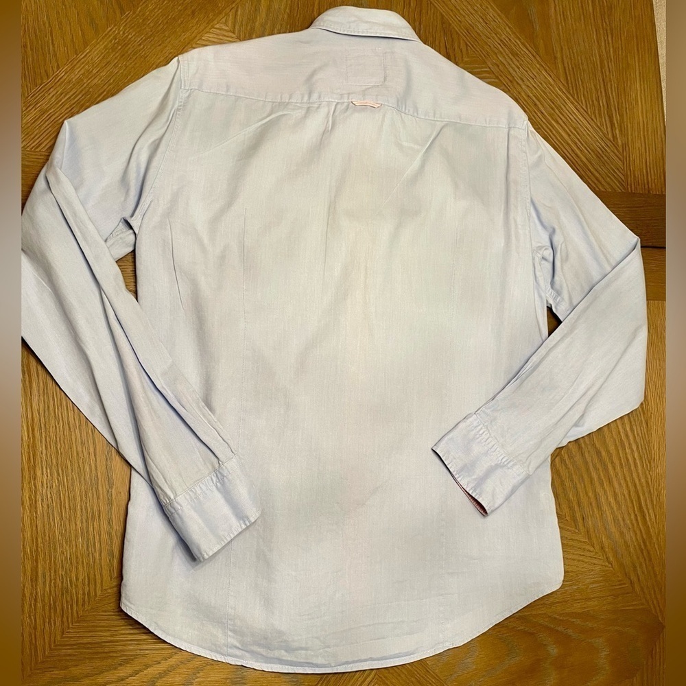 BOSS Orange Cliff Light Blue Long Sleeve Button Down Shirt - Picture 9 of 10